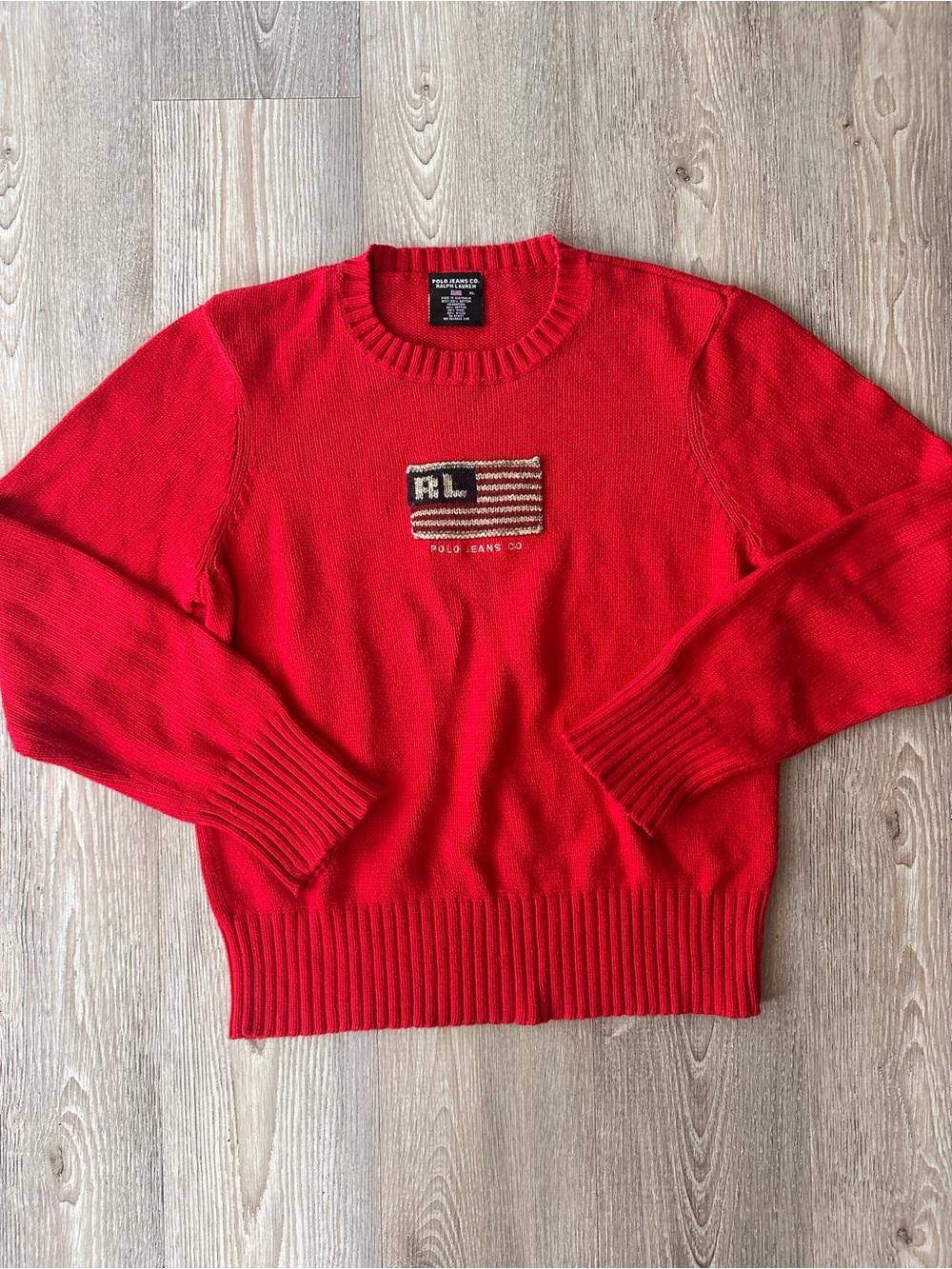 Ralph Lauren Polo Jeans American Flag Sweater